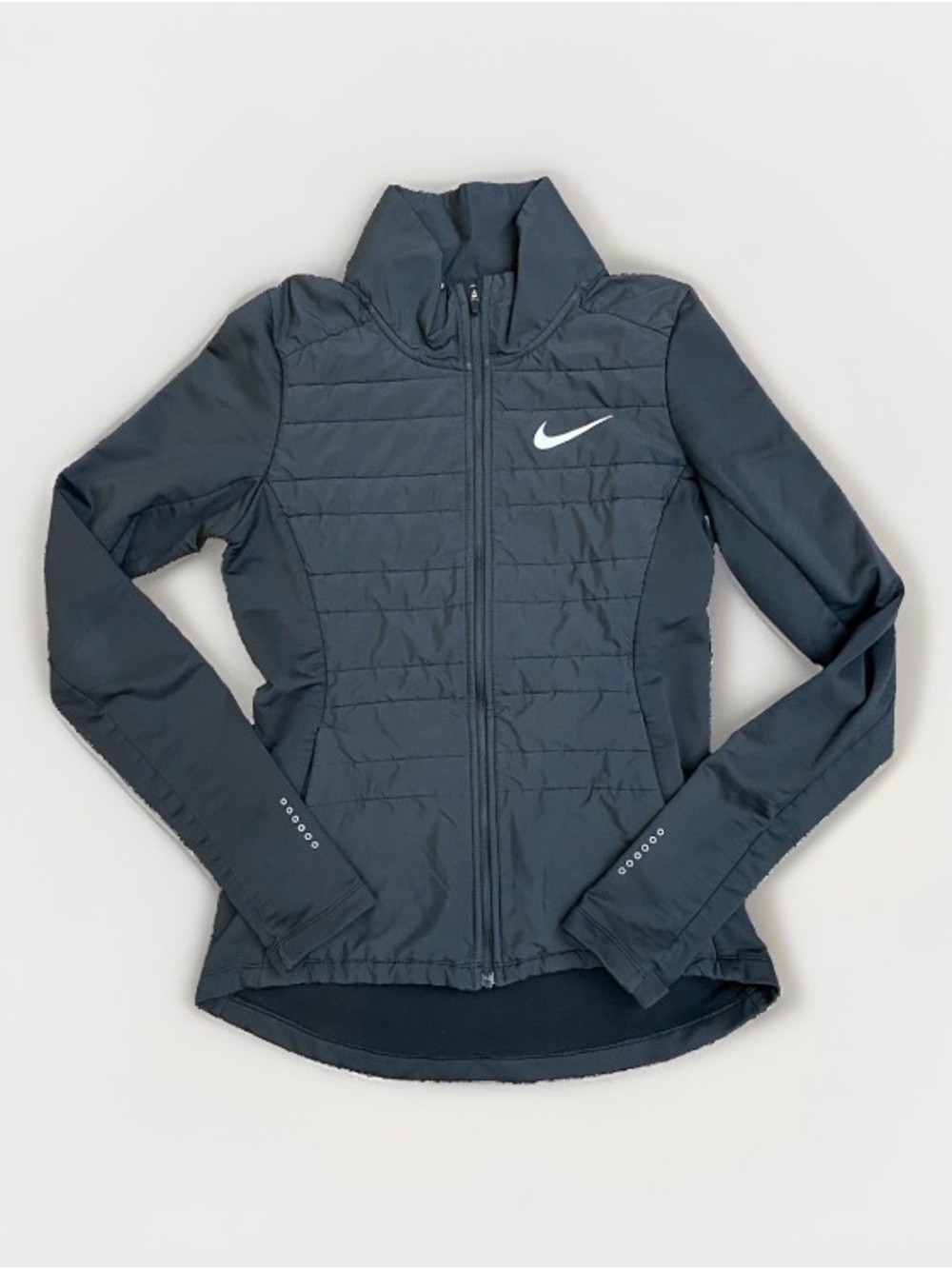 Nike Quilted Hybrid AeroLayer Performance Running Jacket Black XS